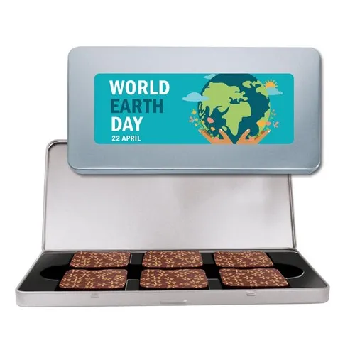 Carte promotionnelle A7 avec coeur en chocolat