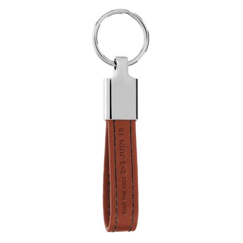 Porte-clés Premium Similicuir et Zamac - Gravure Laser Personnalisée
