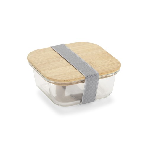 Boîte Repas Verre Borosilicate 350ml Couvercle Bambou Personnalisable