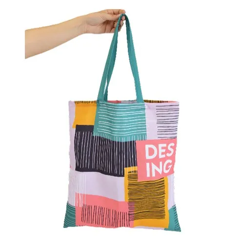 Sac Shopping TNT Personnalisable avec Poignées Découpées - 34x43 cm
