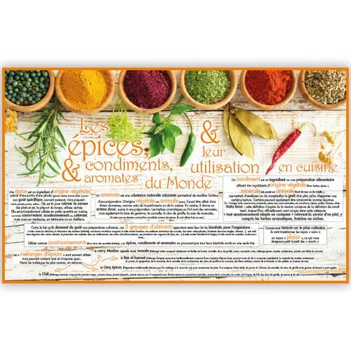 Calendrier Bancaire Épices du Monde 2026 - Format INC 65 Personnalisable