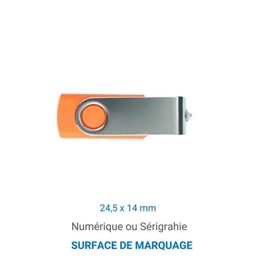 Clé USB TWISTER Blanc 16 GO