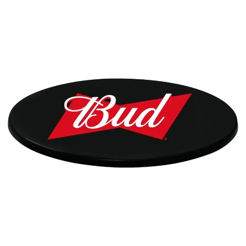 Plateau Dessus de Bidon Stratifié Noir Ø80cm Personnalisable