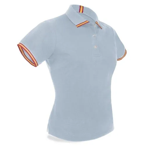 POLO DRAPEAU FEMME PIERRE DELONE GRIS "AZUR"