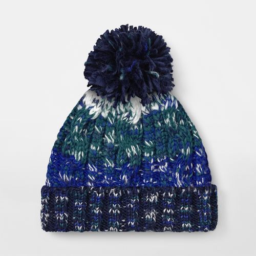 Bonnet à pompon personnalisable - Maille torsadée avec doublure