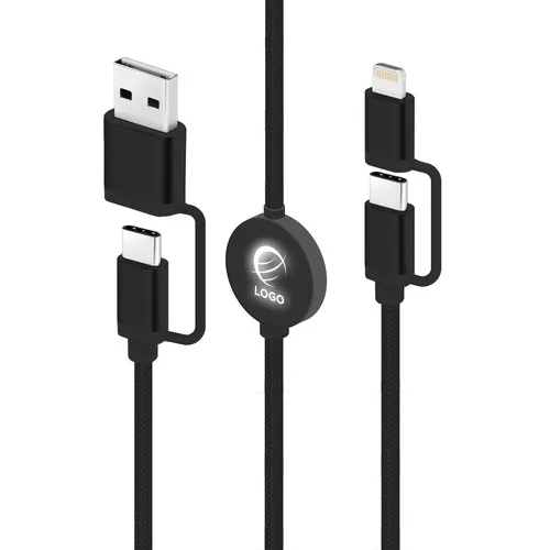 CABLE 4 EN 1 AVEC TRANSFERT DE DONNEES & CHARGE ULTRA-RAPIDE