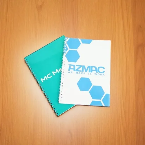 Bloc-notes A5 à Anneaux avec Couverture Carton Laminé Personnalisable