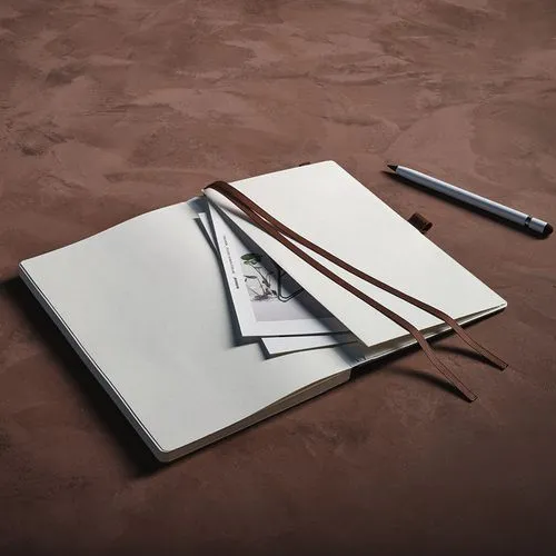 Carnet Steinbeck couverture en bois, 196p 70g/m²