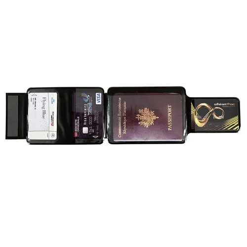 Couverture Passeport Cousu Maroquinerie WORLD TRIP NEW