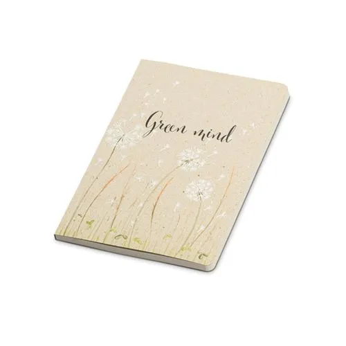 Cahier A5 à couverture souple en papier d'herbe recyclé