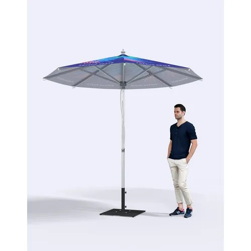 Parasol rond aluminium de 2,7m de diamètre