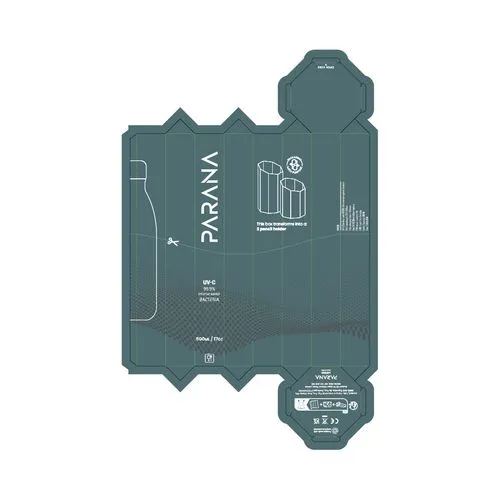 Gourde Paraná,rInox 550ml.Double paroi, étanche.Stérilisateur UV