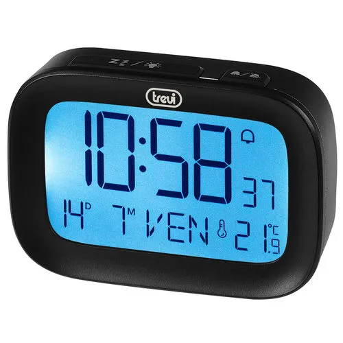 REVEIL AVEC THERMOMETRE SLD 3850 NOIR TREVI