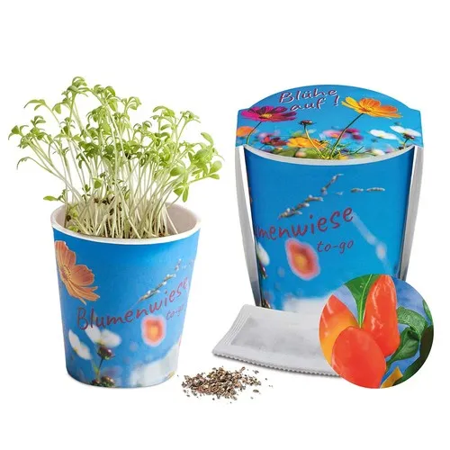 Prairie Fleurie Publicitaire en Pot Carton - Piment