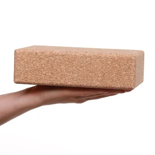 Bloc de yoga en liège, 22.7x12x7.5cm, "Made in Europe"