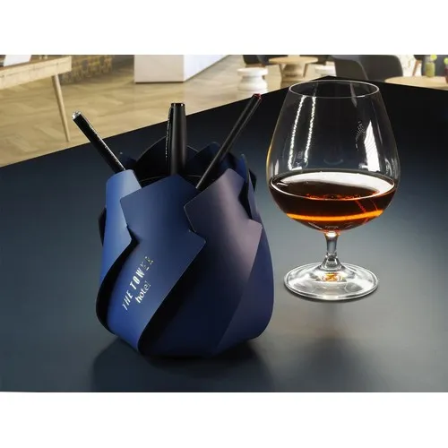 Porte-stylo en cuir recyclé personnalisable par sérigraphie