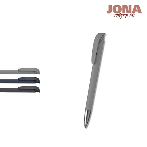 Stylo à bille rétractable softgrip personnalisable - Jona Ms