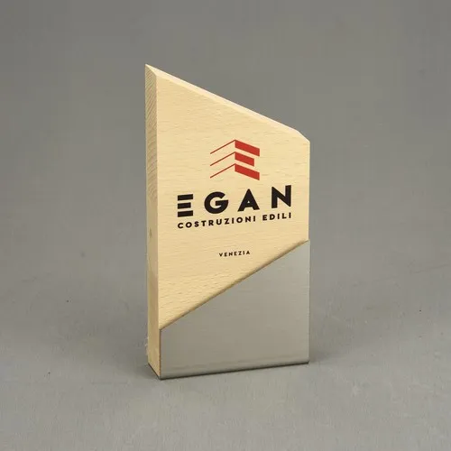 Trophée Bois et Acier Personnalisable - Gravure et Sérigraphie