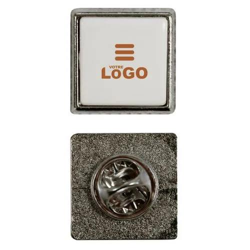 Pin's carré 18 mm - Argent