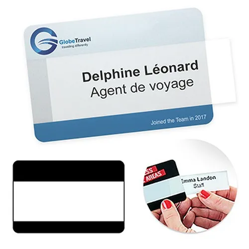 Badges Nominatifs Personnalisés Écologiques - Acrylique Recyclé