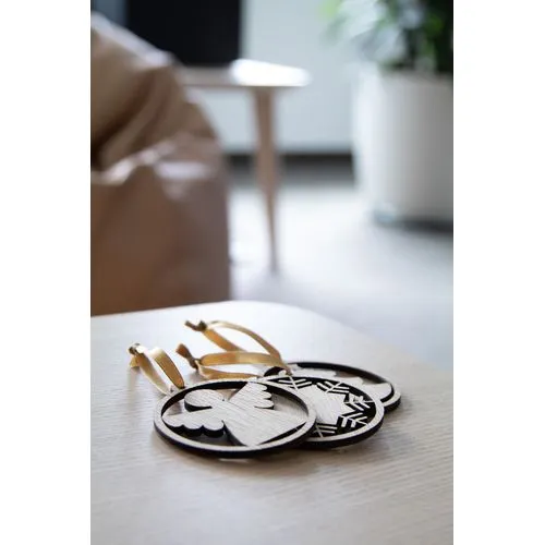 Décoration pour sapin de Noël, flocon de neige Lundamo