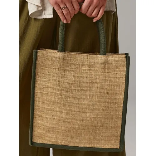 Natural Starched Jute Midi Tote