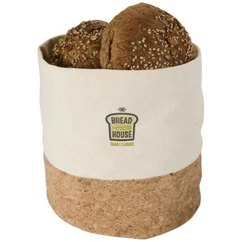 Corbeille à pain personnalisable en coton et liège