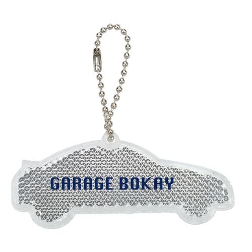 Porte-clés Acrylique Rétroréfléchissant Sécurité - Forme Voiture
