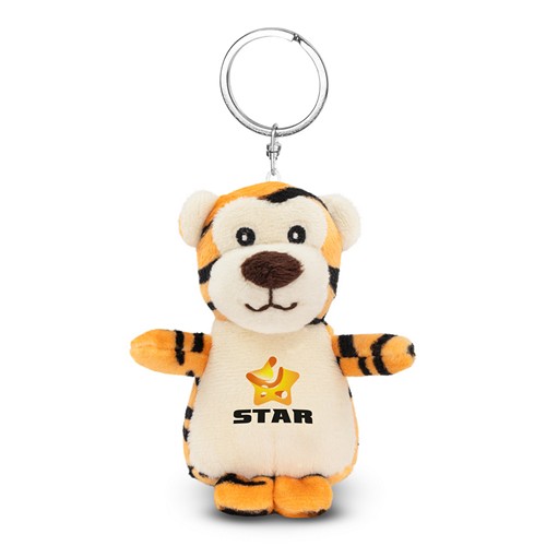Porte-clés Peluche Tigre Personnalisable | Objet Publicitaire