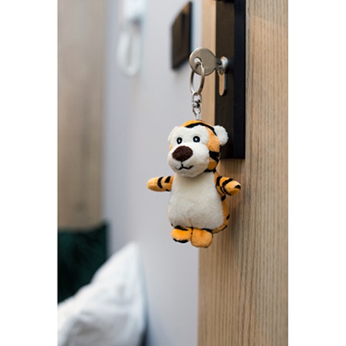 Porte-clés Peluche Tigre Personnalisable | Objet Publicitaire