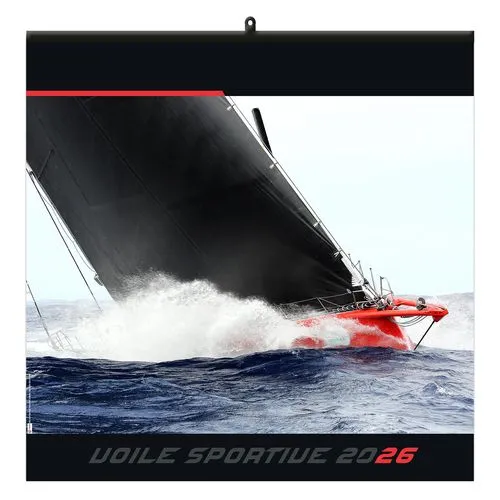 VOILE SPORTIVE 2026 - SMALL 330 x 330 mm - MARQUAGE 1 COULEUR - RELIURE BAGUETTE