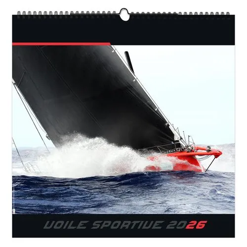 VOILE SPORTIVE 2026 - SMALL 330 x 330 mm - MARQUAGE 1 COULEUR - RELIURE BAGUETTE