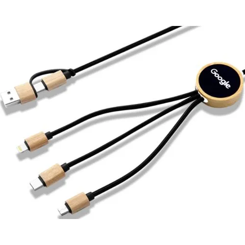 Câble 3-en-1 Rétractable Personnalisable - Charge Rapide Universelle