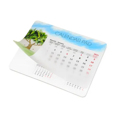 Tapis de Souris Personnalisé avec Calendrier Intégré 12 Mois
