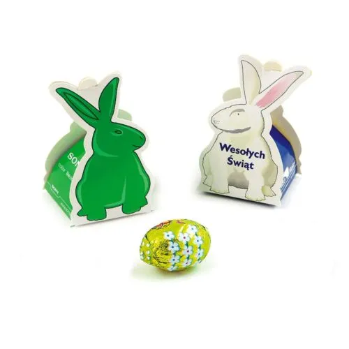 Chocolats dans les boîtes de lièvre