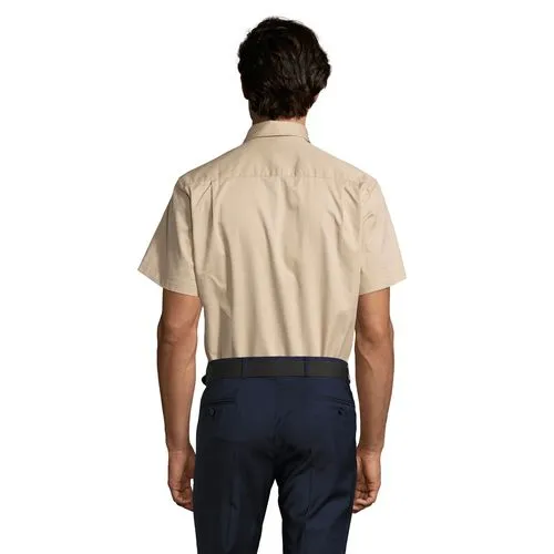 Chemise Homme Twill Manches Courtes Personnalisable - 100% Coton