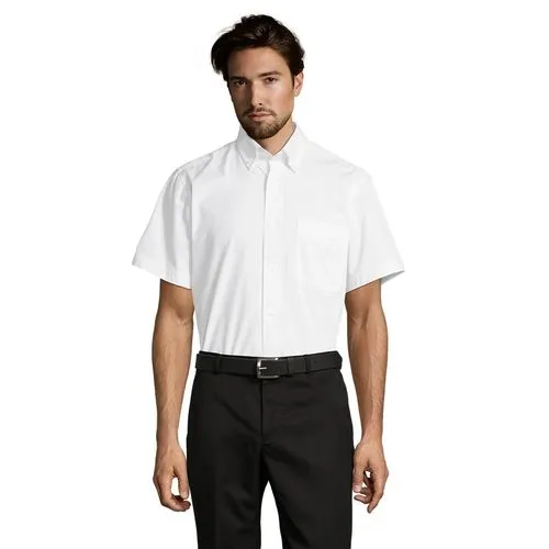 Chemise Homme Twill Manches Courtes Personnalisable - 100% Coton