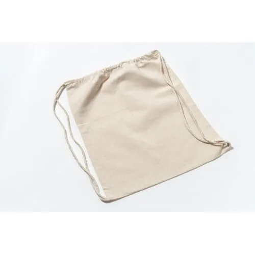 Sac à dos à cordon en coton naturel personnalisable