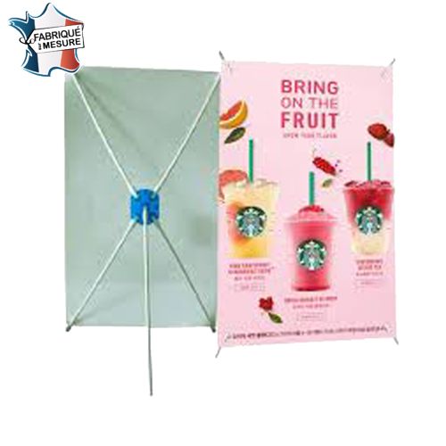 Mini X-banner personnalisé - Format compact pour PLV mobile