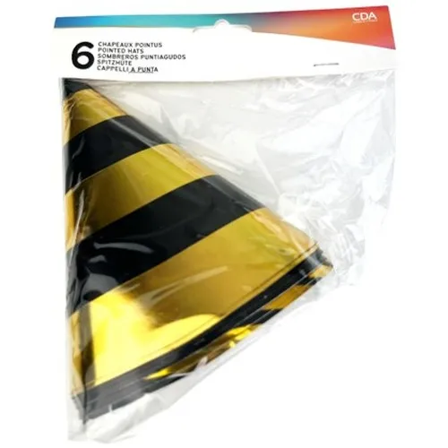 6 Chapeaux MIX OR 16 X 10 cm 3 modèles assortis