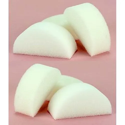 6 demi éponge maquillage 5 x 2.5 cm