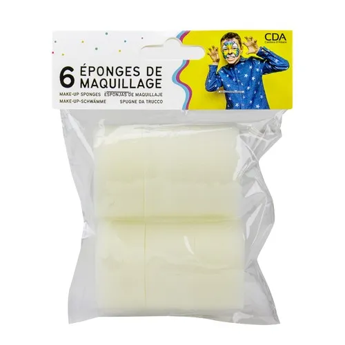 6 demi éponge maquillage 5 x 2.5 cm