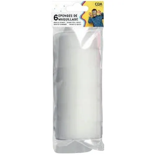 6 demi éponge maquillage 5 x 2.5 cm
