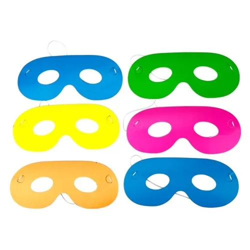 6 loups en carton FLUO COLOR