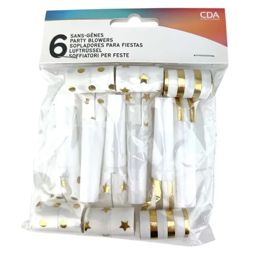 6 sans-gênes BLANC/OR