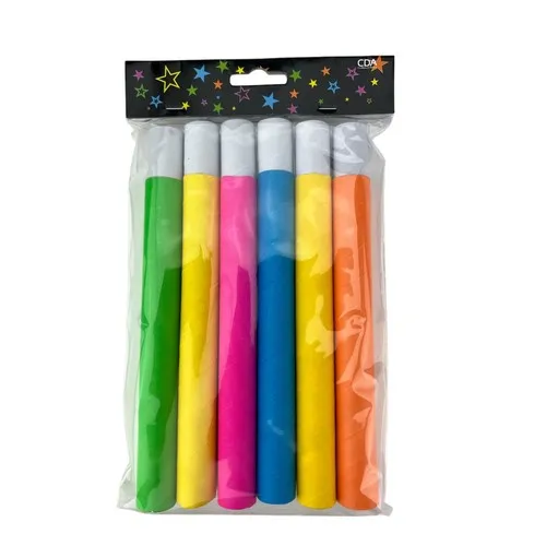 6 sarbacanes FLUO COLOR