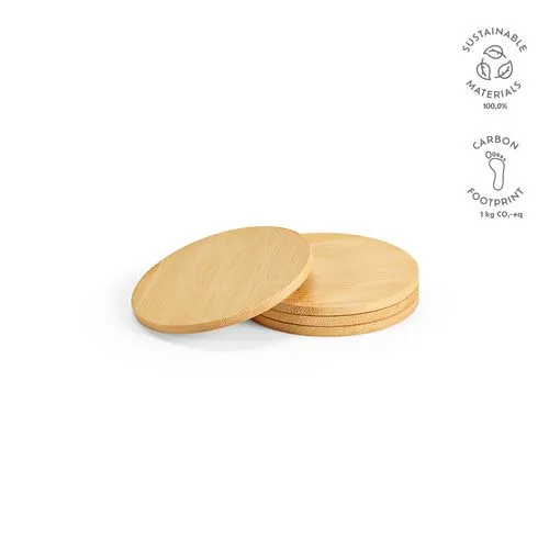 Sous-verres Christo en bambou, set de 4