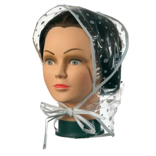 Bonnet de Pluie Transparent à Pois Blancs Personnalisable