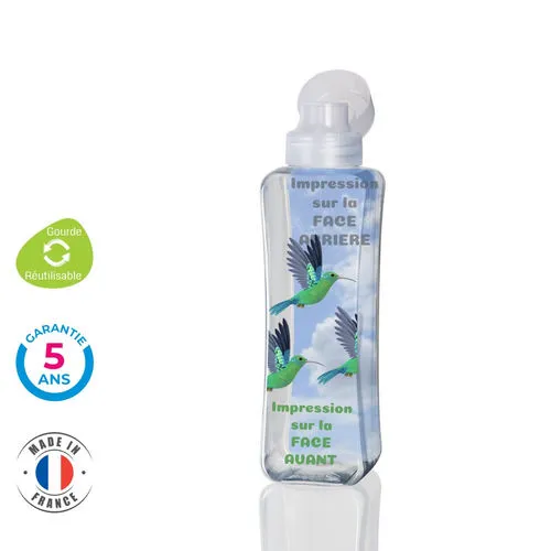 Gourde transparente 50 cl personnalisée - Fabrication française recyclée