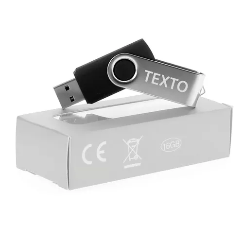 Clé USB 16 Go Personnalisable - Mécanisme Pivotant avec Marquage Laser
